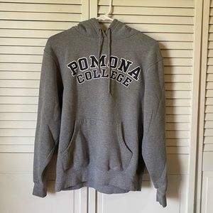 Pomona College hoodie in grey size small